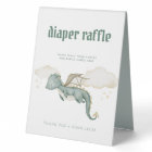 Baby Dragon Diaper Raffle Baby Shower Sign