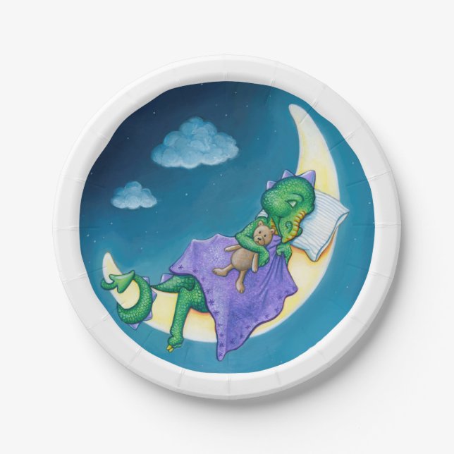 Baby Dragon Dreams paper plate (Front)