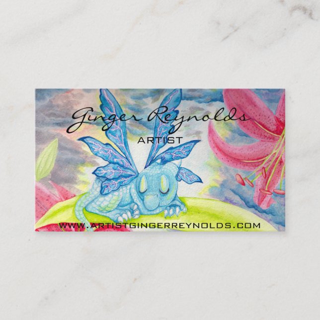 baby dragon fairy business card (Front)