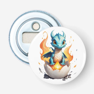 Baby Dragon Fire Egg Fantasy Button Bottle Opener