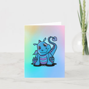 Baby Dragon Folded Thank You Card