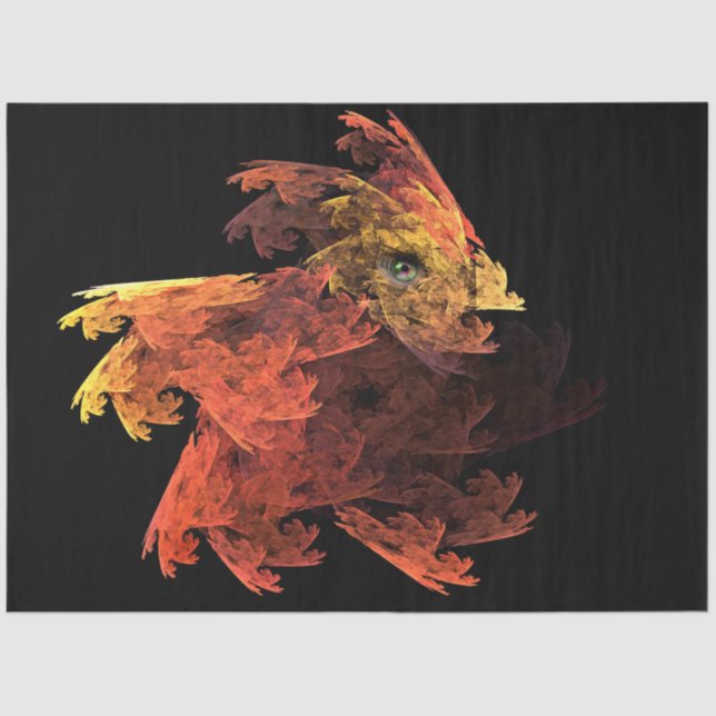 Baby Dragon Fractal Art Decoupage Tissue Paper (Front)