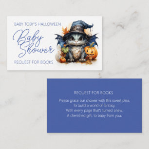 Baby Dragon Halloween Book Request Baby Shower Enclosure Card
