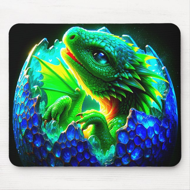 Baby Dragon Hatching Mouse Mat (Front)