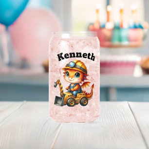 Baby dragon in a construction vehicle! can glass