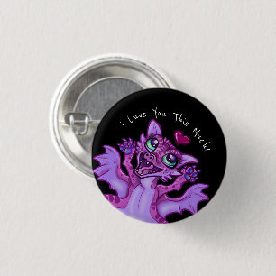 Baby Dragon Love  3 Cm Round Badge