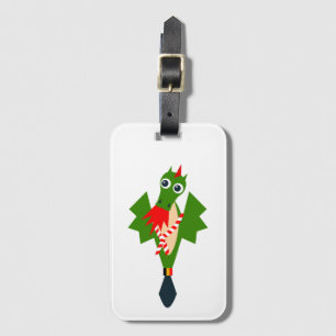 Baby dragon luggage tag