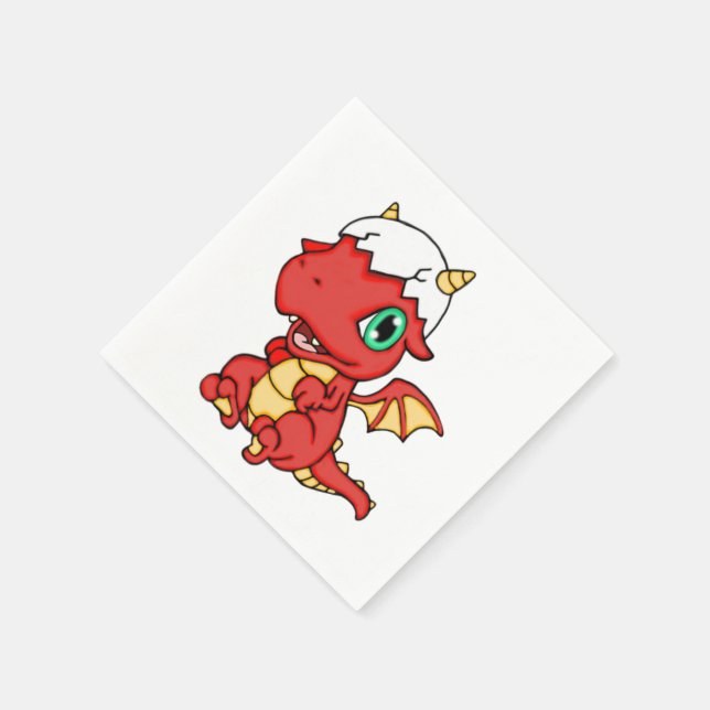 Baby Dragon Napkin (Corner)
