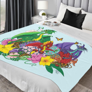 Baby Dragon Nest Fantasy Fleece Blanket