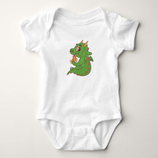 Baby Dragon Pizza Bodysuit (Front)