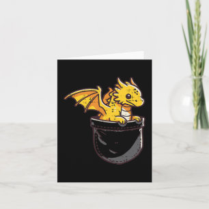Baby Dragon Pocket Cute Fantasy Mythical Kids Men  Card