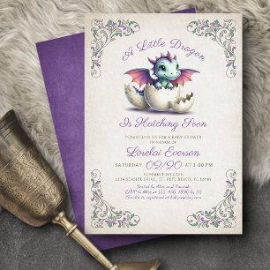 Baby Dragon Shower Invitation