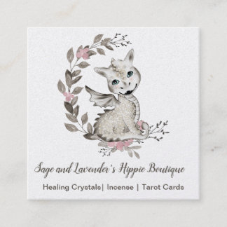 Baby Dragon Square Business Card