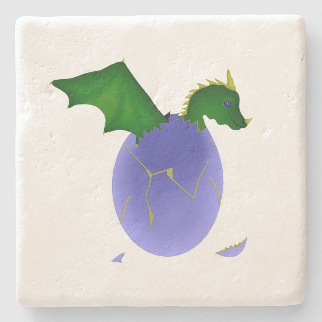 Baby Dragon Stone Coaster (Front)