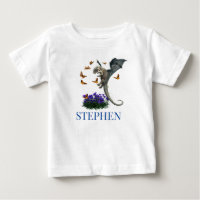 Baby Dragon With Butterflies Personalised