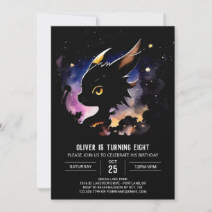 Baby Dragon's Enchanted Birthday Invitation