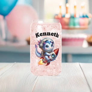 Baby dragons exploring the stars can glass