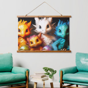 Baby Dragons Hanging Tapestry