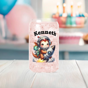 Baby dragons joyfully flying in space can glass