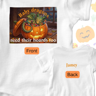Baby Dragons need their hoards too for Halloween Bodysuit