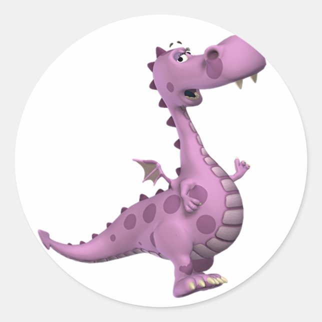 Baby Dragons: Smoky, Vl. 2 Classic Round Sticker (Front)