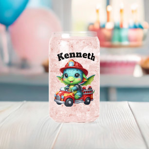 Baby dragon's sunny fire truck adventure can glass
