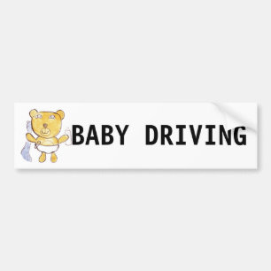 baby driving bumper sticker