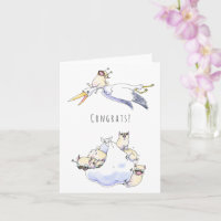 Baby Drop new puppy or baby card