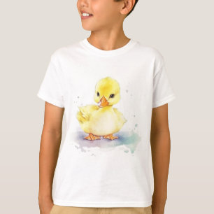Baby Duck 2 Watercolor Kid's Basic T-Shirt