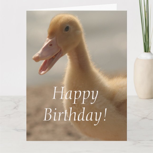 Baby Duck Birthday Big Greeting Card (Front)