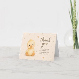 Baby Duck Duckling Baby Shower Thank You Card