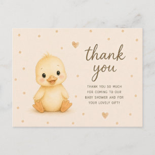 Baby Duck Duckling Baby Shower Thank You Postcard
