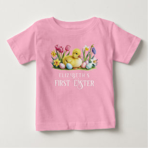 Baby Duck Personalised First Easter T-Shirt