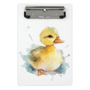 Baby Duck Watercolor Mini Clipboard