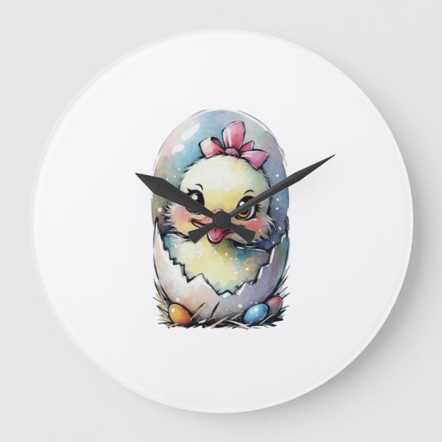 baby duckling with easy feminine large clock (Front)