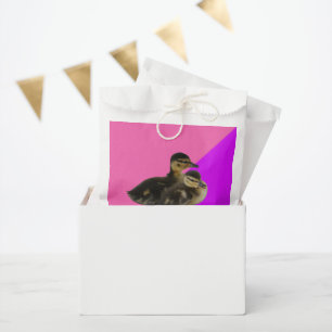 Baby Ducks on Pink Raspberry and Purple Sorbet Favour Bags