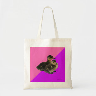 Baby Ducks on Pink Raspberry and Purple Sorbet Tote Bag