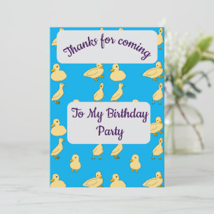 Baby Ducks Thank you Card
