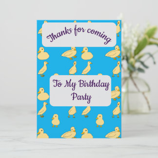 Baby Ducks Thank you Card