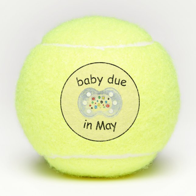 baby due in May Tennis Balls (Front)