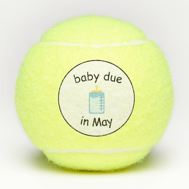 Baby due in May tennis balls (Front)
