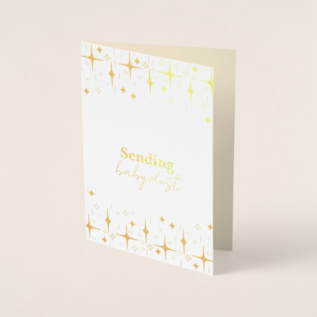 Baby Dust Card Infertility Wishes Gold Foil (Front)