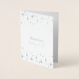 Baby Dust Card Infertility Wishes Silver Foil