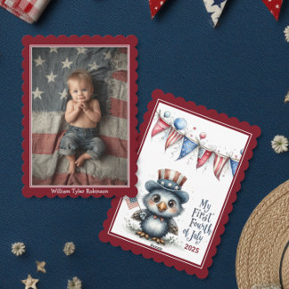 Baby Eagle First Fourth of July Holiday Card