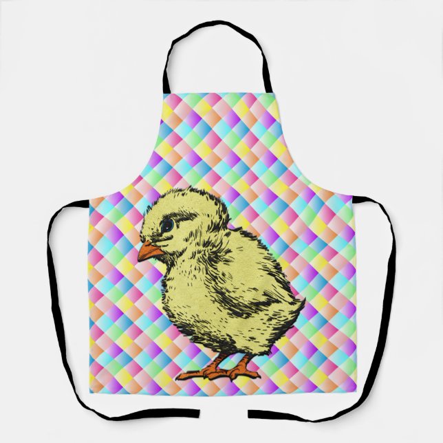 Baby Easter Chic Multicolored Square Design Apron (Front)