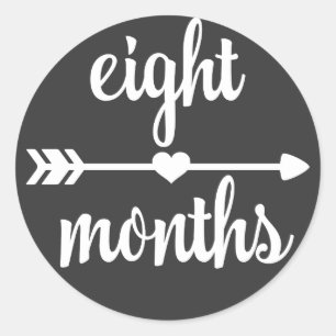Baby Eight Months Milestone Stickers