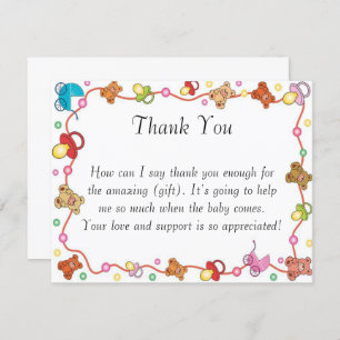 Baby Elements Baby Shower Thank You Card