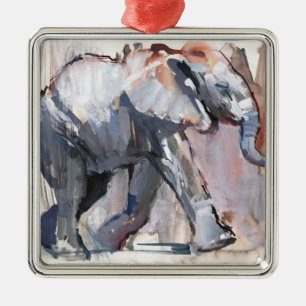 Baby elephant 2012 metal tree decoration