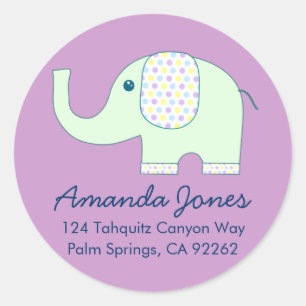 Baby Elephant Address Labels