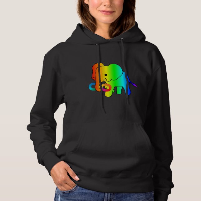 Baby Elephant Autism Acceptance Active Hoodie (Front)